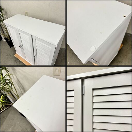  15750   3枚扉シューズボックス　ワイドルーバーボックス　靴箱   ◆大阪市内・東大阪市他 5,000円以上ご購入で無料配達い