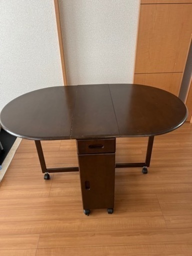 ダイニングテーブル　折りたたみ可能