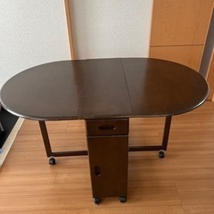 ダイニングテーブル　折りたたみ可能