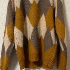 ナノユニバース　アーガイル　カーディガン　Mサイズの画像