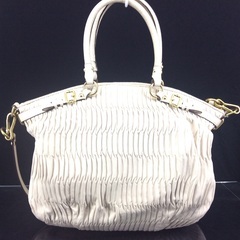 COACH コーチ 白レザー 2wayショルダーバッグ 現行モデル F28842の画像