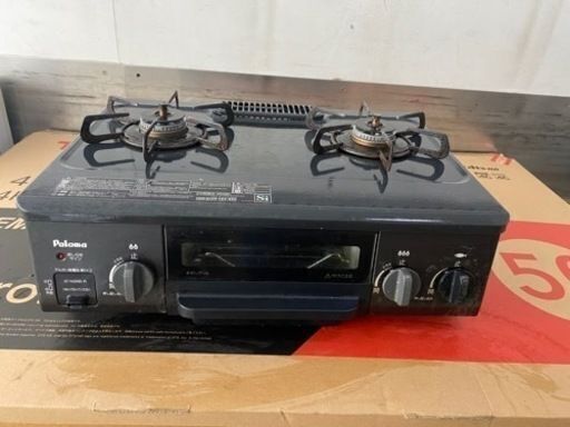 配送可能　Paloma(パロマ) ガステーブル コンパクト 水無し片面焼き 56cm プロパンガス(LPG) 右強火 【とろ火ガイド機能付】 IC-N36B-R LPG