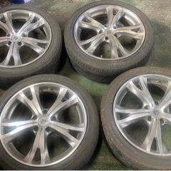 18インチ　アルミホイールタイヤセット　7.5J ＋53 225 45 18 ステップワゴン　オデッセイ　ノア　ヴォクシーの画像