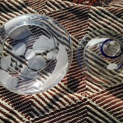 レトロ　ガラス製入れ物の画像