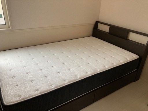【ニトリ　セミダブルベッド】ベッドフレーム＋マットレス