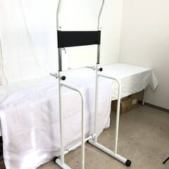 【決まりました】JT376(O)BODY RAJA ぶら下がり健康器 懸垂マシーン 高さ調節約168～208×横約55.5×奥行約60㎝ 筋肉トレーニング フィットネス 中古品 現地引き取りのみの画像