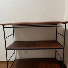 決定しました1/24まで【美品★スタイリッシュ】アイアン×木の飾り棚・整理棚