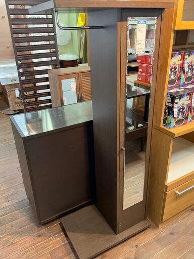 ブティックハンガー　ダークブラウン