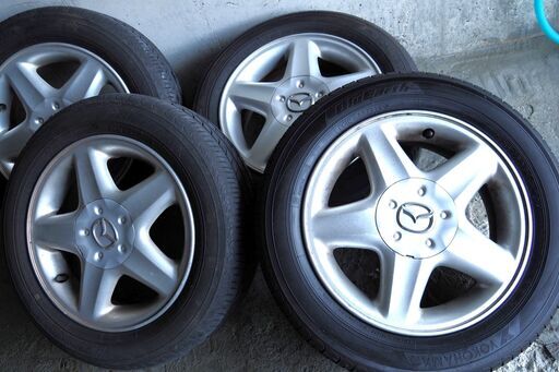 マツダ純正14インチアルミホイール+夏用タイヤ　175　60R　14