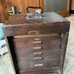レトロ　歯科　診察器具入れ　治療道具箱