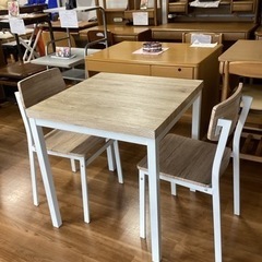 テーブル　椅子(2脚)セット【町田市再生家具】232583