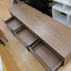 テレビボード 180cm ローボード ガラス引出し ブラックガラス ブラウン 北欧風 西岡店 テレビボード 180cm ローボード ガラス引出し ブラックガラス