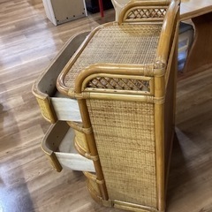 ラタンチェスト【町田市再生家具】　232585の画像