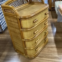 ラタンチェスト【町田市再生家具】　232585の画像
