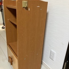 無料であげます　木製子供用収納　本棚　ボックスの画像