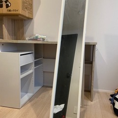 姿見　白　置き型の画像
