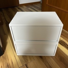 無印良品　ポリプロピレンケース・引出式・横ワイド・深型・ホワイト...