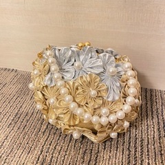 パールつまみ細工バッグ（和装ブーケ）の画像