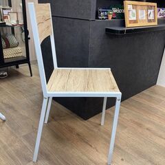 【REGASTOCK 江東店】 フレンチカントリーチェア　ダイニングチェア　木目　ウッド　ブラウン×ホワイト　①の画像
