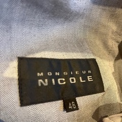 MONSIEUR NICOLE ムッシュ ニコル　ヘリンボーン スリム パンツ　中古品の画像