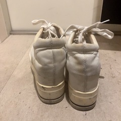 厚底靴 白色 韓国風 運動靴 スニーカー Sサイズの画像