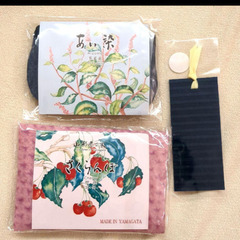 藍染　さくらんぼ染め　小物の画像