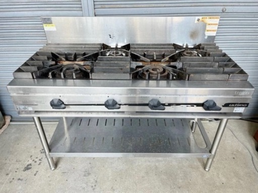 タニコー tanico ガステーブル TSGT-1222 都市ガス用 業務用 厨房機器 厨房用品 4口ガステーブル 店舗用