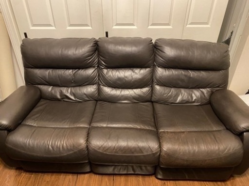 【再再値下げしました】ニトリ　ソファー　３人掛け　電動リクライニング