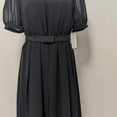 新品未使用　東京ソワール　9号　黒　ワンピ　RYOKO KIKCHI