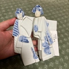 松山焼　人形香炉の画像
