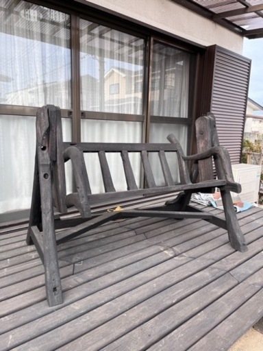 庭用 木製ブランコベンチチェア