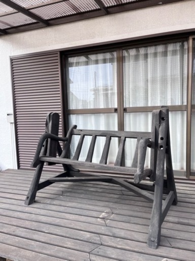 庭用 木製ブランコベンチチェア