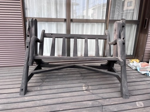 庭用 木製ブランコベンチチェア