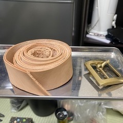 40ミリベルト用革とバックル