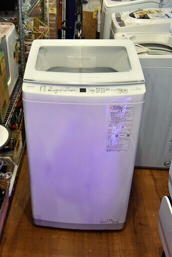●近郊格安配送可(^^♪●アクア　インバーター搭載　7.0ｋｇ　全自動　洗濯機　AQW-V7N 中古品●相模原　横浜　神奈川●