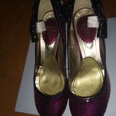 アナスイ　ヒール靴　ANNASUIスパンコールパンプス23.5cm[2月中旬までで処分します]の画像