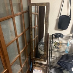 ニトリ　収納付き立て鏡