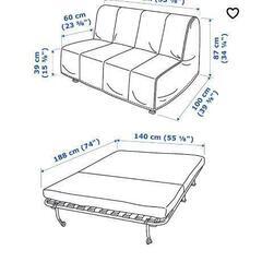 ikea リクセーレ　ソファベッドの画像