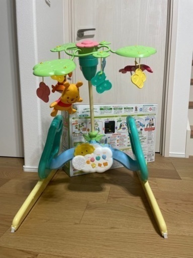 【美品】くまのプーさん　えらべる回転6wayジムにへんしんメリー