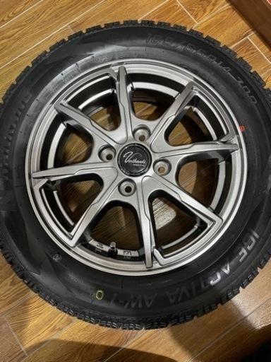 【2023年製】新品未使用　誤購入の為出品　165/65R14 スタッドレスタイヤ タイヤホイールセット NANKANG （ナンカン） AW-1 + Verthandi PW-S8 14x4.5 +45 100x4 LLIC GRAY 【送料無料】 （165/65/14 165-65-14) 冬タイヤ 14インチ 4本セット