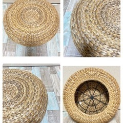 【美品】IKEA アルセーダ スツール バナナ繊維 2個セットの画像