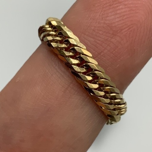 売り切れました。K18 18金　12面トリプル　喜平　リング　2.8g 15号