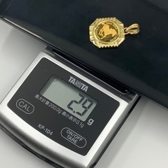 売り切れました。　K24 24金 コインペンダント　枠K18 ツバルホース　1/25oz 2.9gの画像