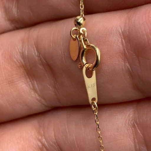 売り切れました。K18 18金　ダイヤモンド　ネックレス　0.1ct 1.1g 約45cm