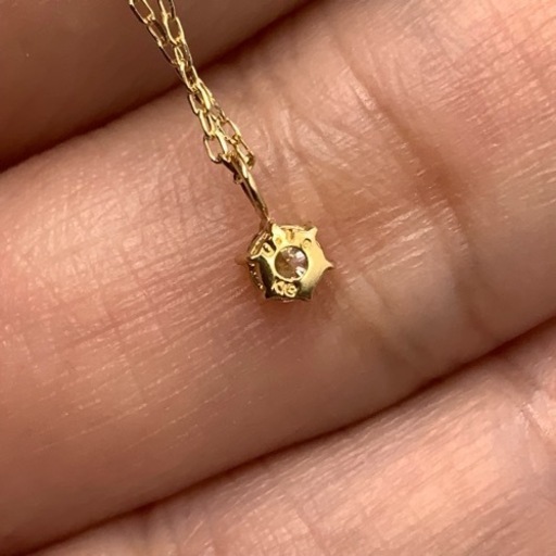 売り切れました。K18 18金　ダイヤモンド　ネックレス　0.1ct 1.1g 約45cm