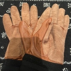 本革　キャンプ　グローブ　手袋の画像