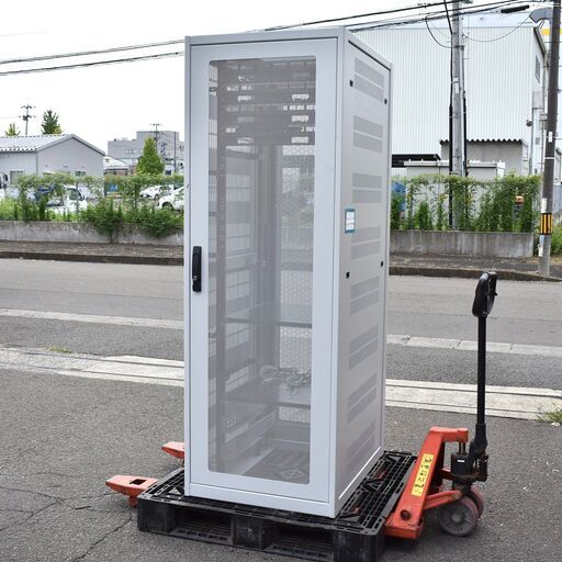 【ヤ取11/29終了】≪y165ジ≫ 河村電器産業 19インチサーバーラック 現状品 42Uサイズ HDV 42-9020WS-S 幅70cm 奥行90cm HDV-W-S 0919-06