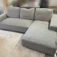 高級ブランド　カウチソファー　カバーダメージあり