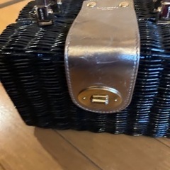 黒カゴバックの画像