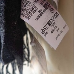 無印良品　カシミヤ　織りストール　ダークグレー　新品の画像